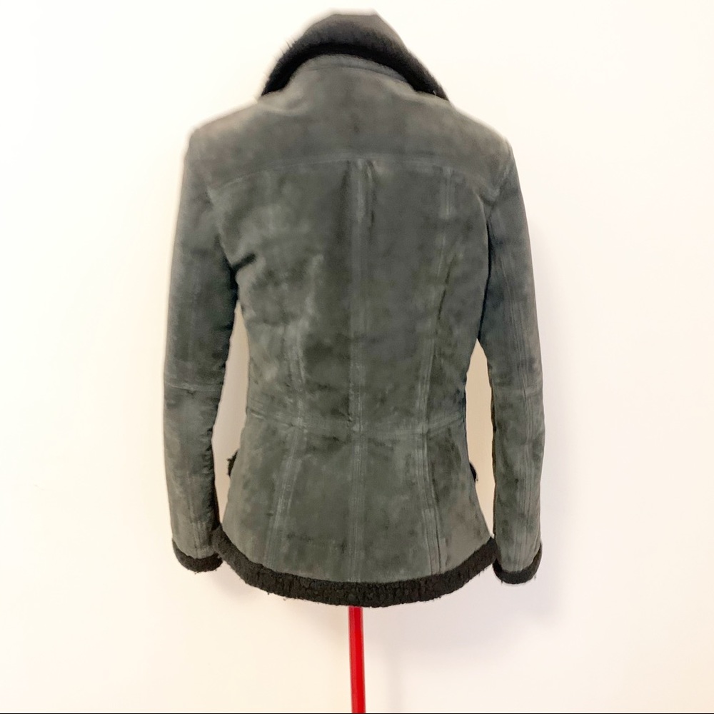 GUESS Leather and Wool Aviator Moto Jacket S - Picture 8 of 8